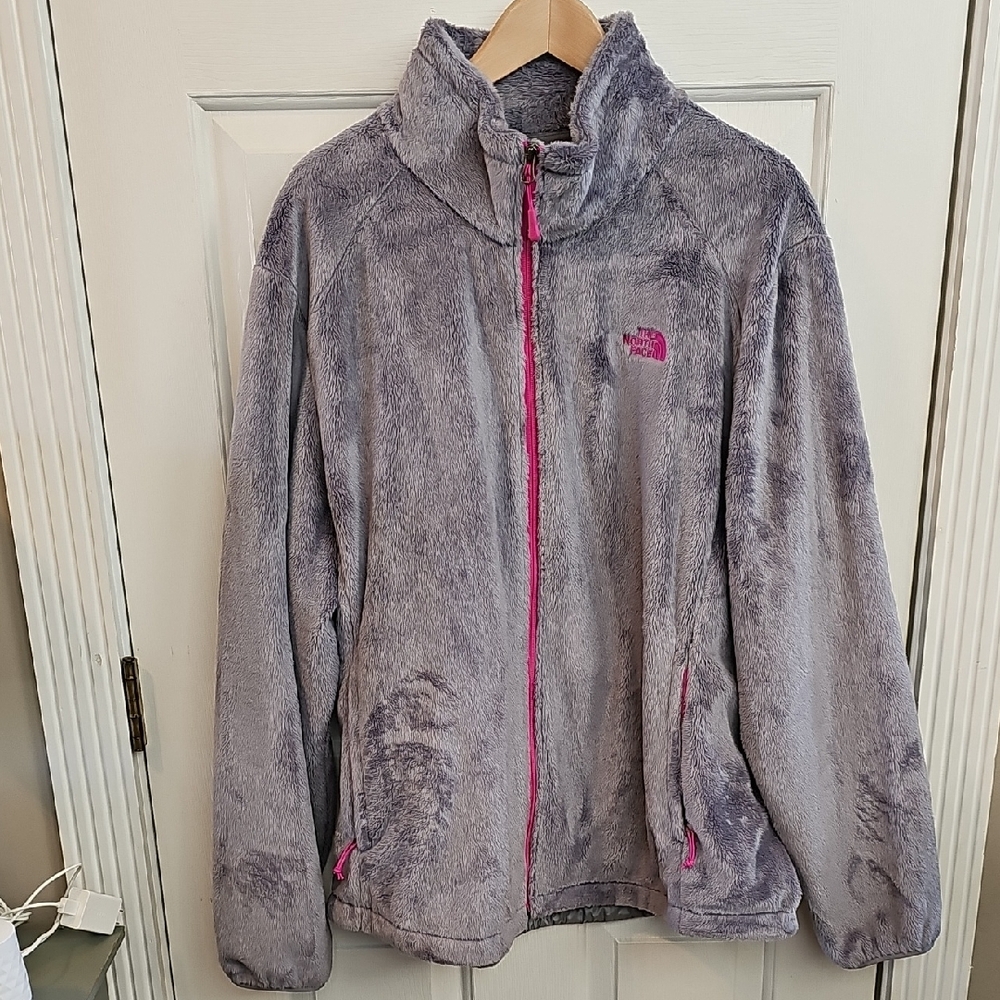 North Face Osito Jacket - Size 3X - Grey/fuchsia